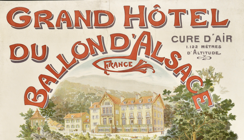 Affiche du grand hotel dans un style art nouveau